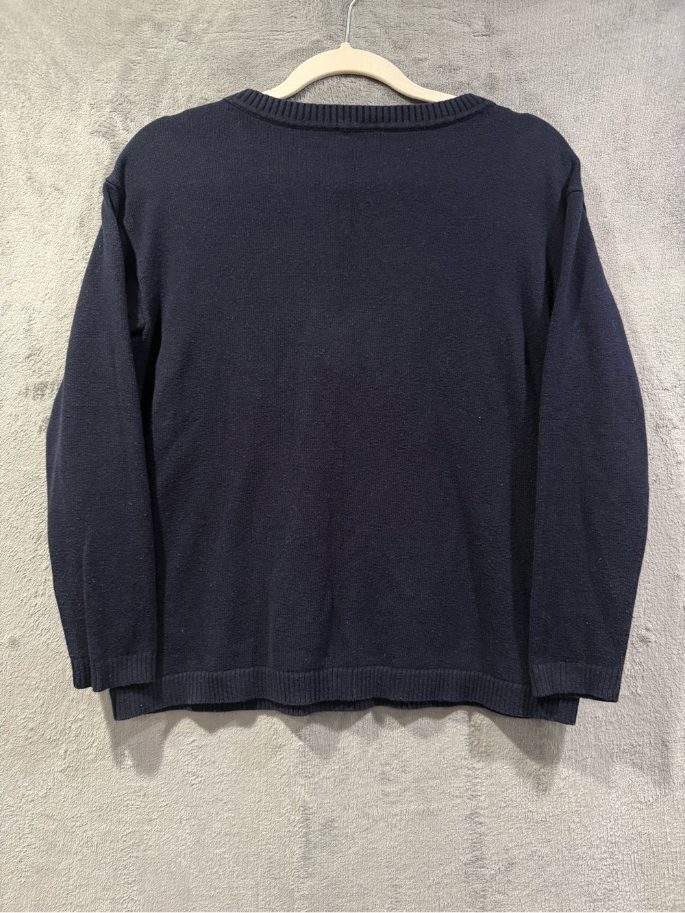 Talbots Size Small Petite Navy Blue Lemon Pullover Sweater Cotton Blend - Picture 5 of 8